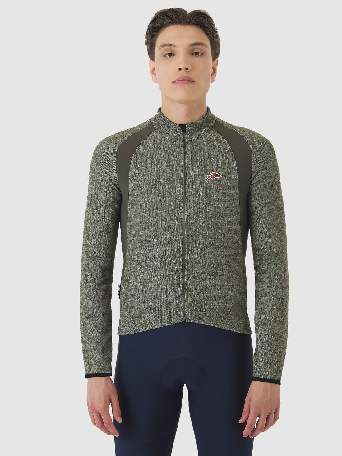 Café du Cycliste Marguerite Men's Long Sleeve Merino Cycling Jersey Radtrikot langarm Lichen Green