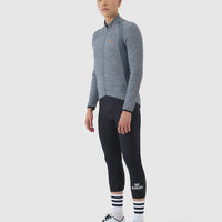 Café du Cycliste Marguerite Men's Long Sleeve Merino Cycling Jersey Radtrikot langarm Mountain Fog