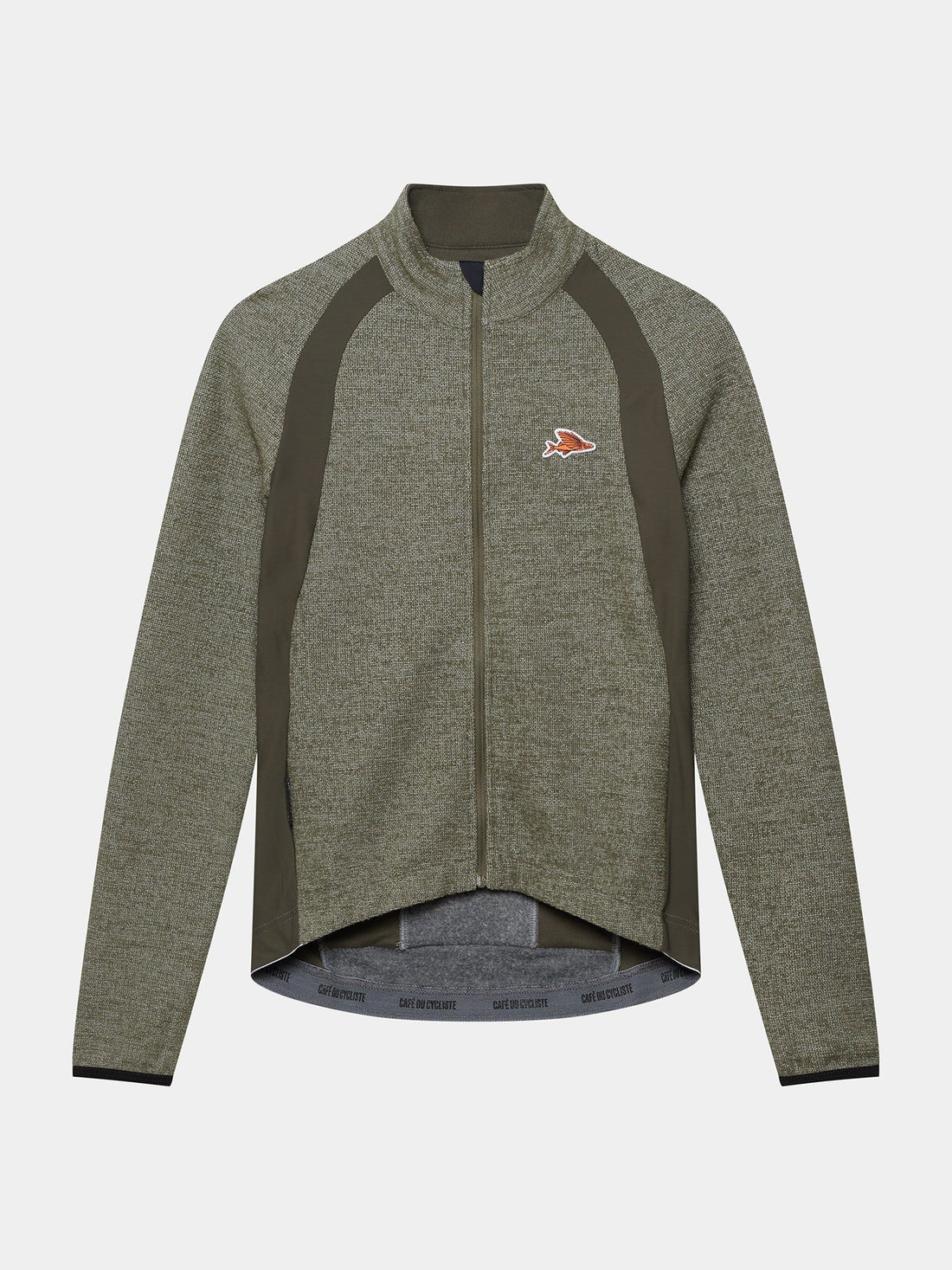 Café du Cycliste Marguerite Women's Long Sleeve Merino Cycling Jersey Radtrikot Lichen Green