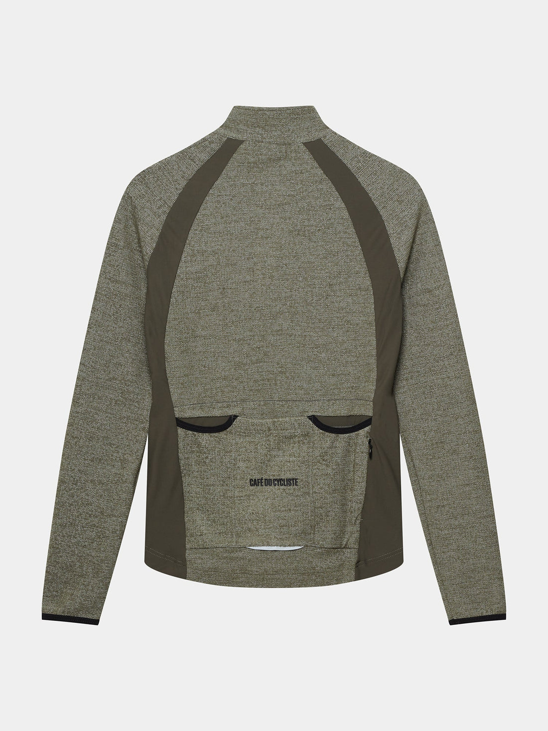 Café du Cycliste Marguerite Women's Long Sleeve Merino Cycling Jersey Radtrikot Lichen Green