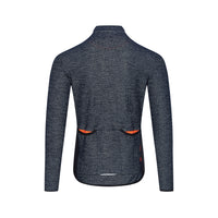 Café du Cycliste Marguerite Men's Long Sleeve Merino Cycling Jersey Radtrikot Navy