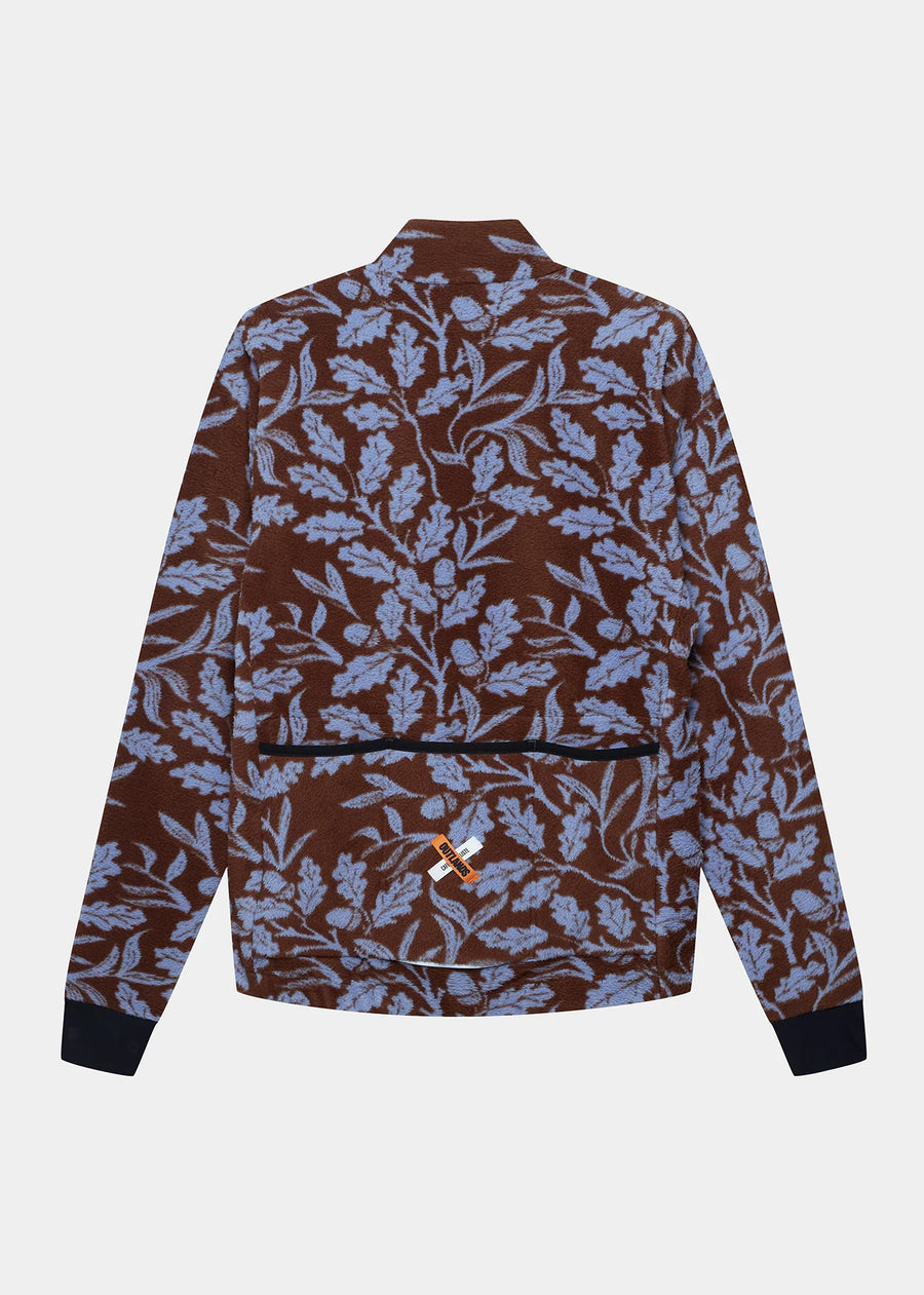 Café du Cycliste Solange Men's Fleece Cycling Jersey Long Sleeve Radtrikot langarm Carob / Verbena