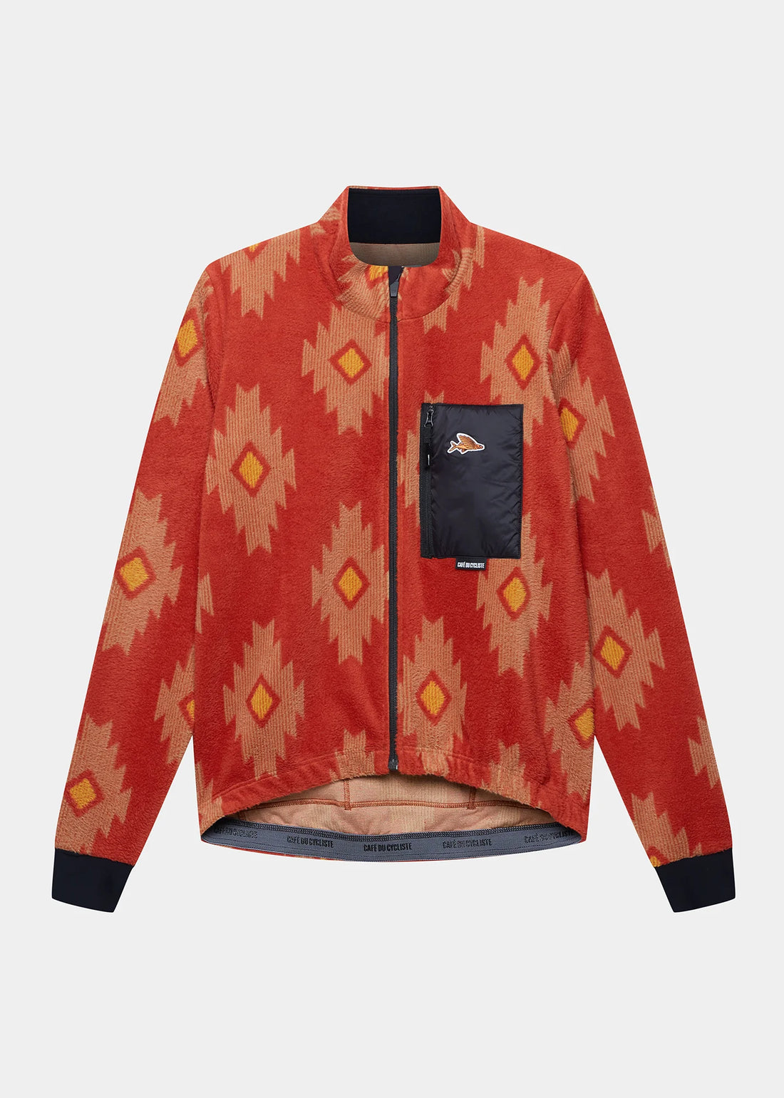 Café du Cycliste Solange Men's Fleece Cycling Jersey Long Sleeve Radtrikot langarm Clay / Sandstone