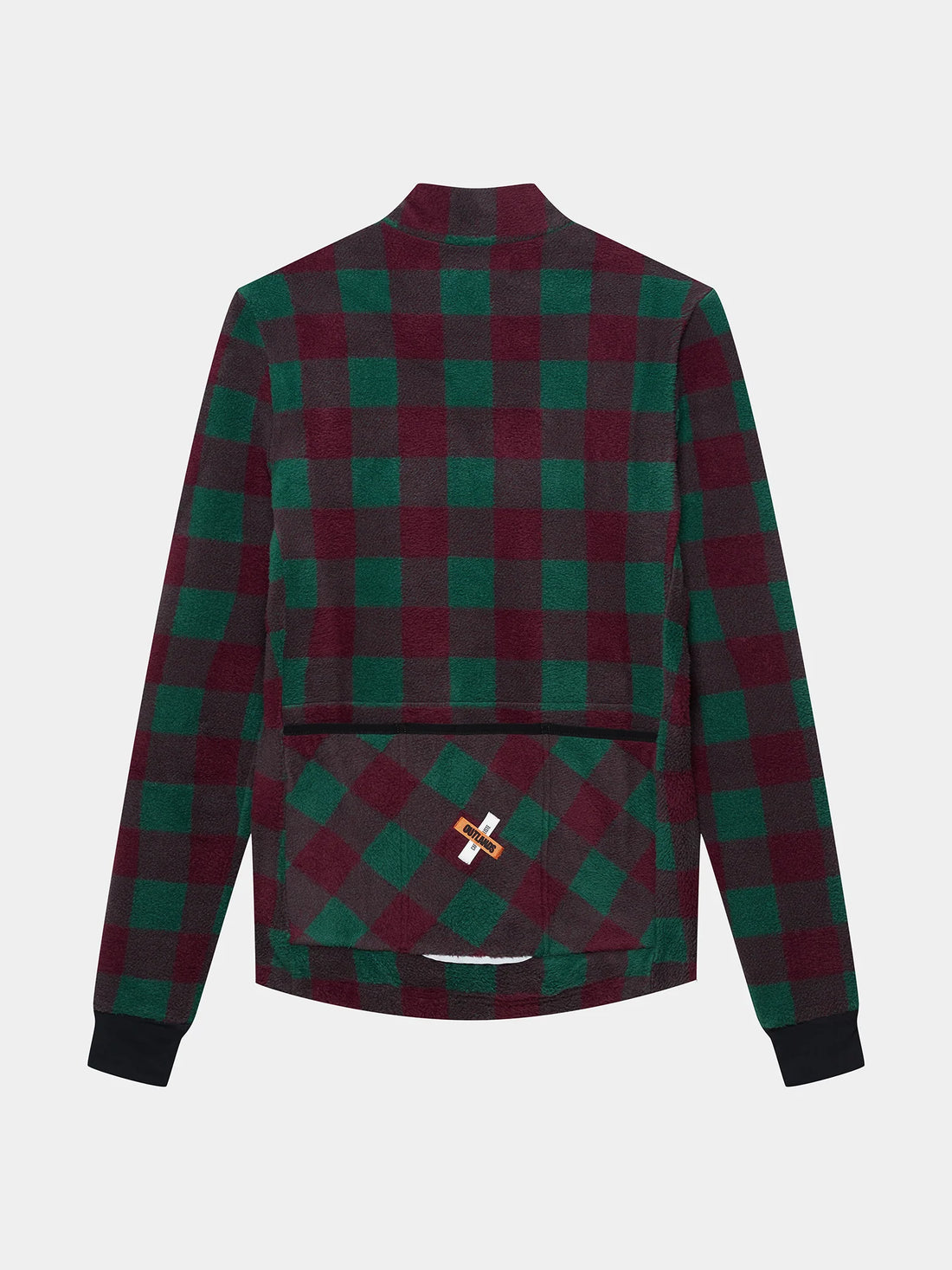 Café du Cycliste Solange Men's Fleece Cycling Jersey Long Sleeve Radtrikot langarm Quetsche/Green