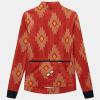 Café du Cycliste Solange Women's Fleece Cycling Jersey Long Sleeve Radtrikot langarm Clay / Sandstone