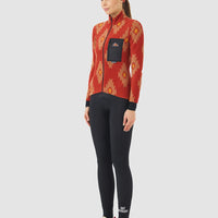 Café du Cycliste Solange Women's Fleece Cycling Jersey Long Sleeve Radtrikot langarm Clay / Sandstone