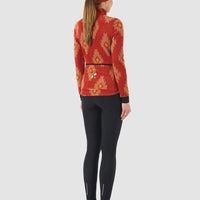 Café du Cycliste Solange Women's Fleece Cycling Jersey Long Sleeve Radtrikot langarm Clay / Sandstone