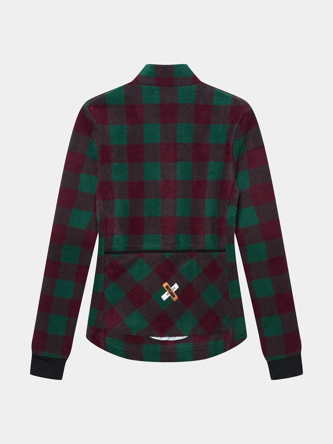 Café du Cycliste Solange Women's Fleece Cycling Jersey Long Sleeve Radtrikot langarm Quetsche/Green