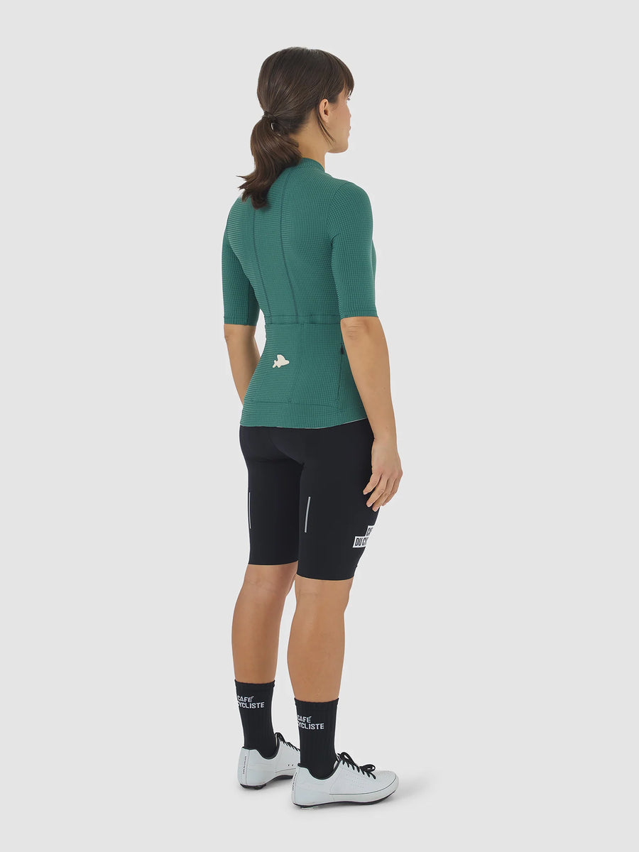 Café du Cycliste Emeline Women's Lightweight Jersey Radtrikot Alpine Green