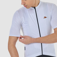 Café du Cycliste Fleurette V2 Men's Lightweight Cycling Jersey Radtrikot White