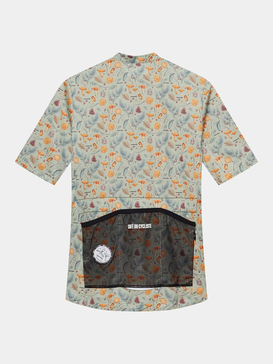 Café du Cycliste Fleurette V2 Women's Lightweight Cycling Jersey Radtrikot Chanterelle Agave