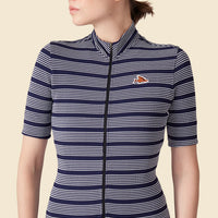 Café du Cycliste Francine Women's Breton Cycling Jersey Radtrikot Marine Navy