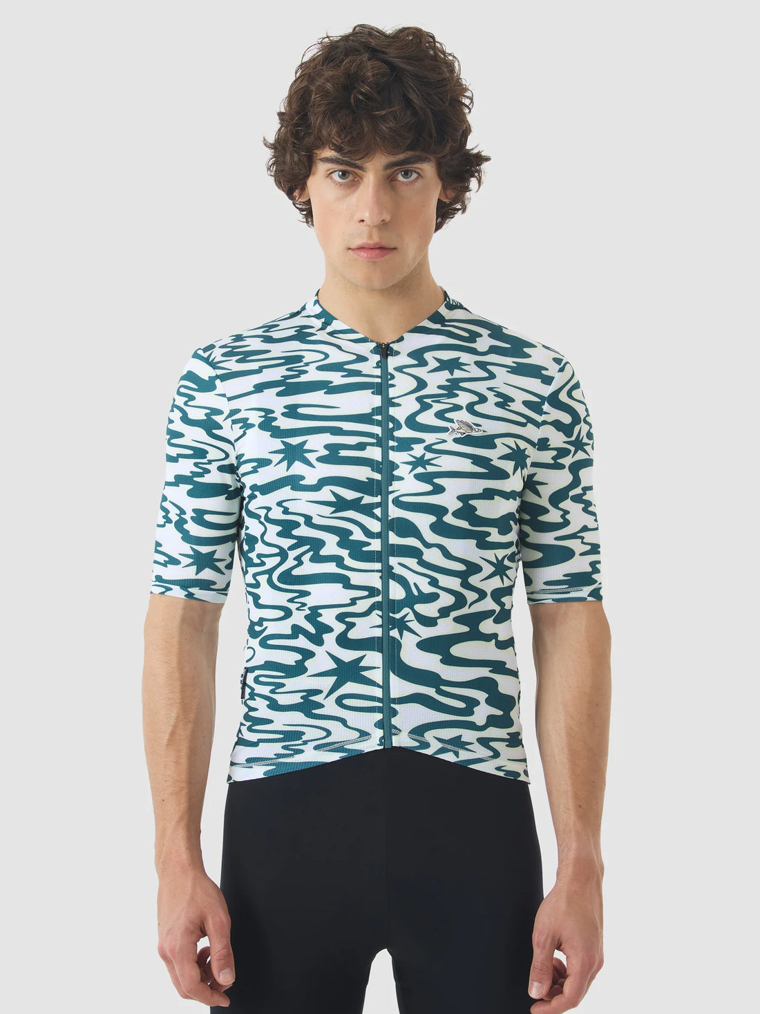 Café du Cycliste Men's Superlight Jersey Laurette Radtrikot Stars / Dark Sea