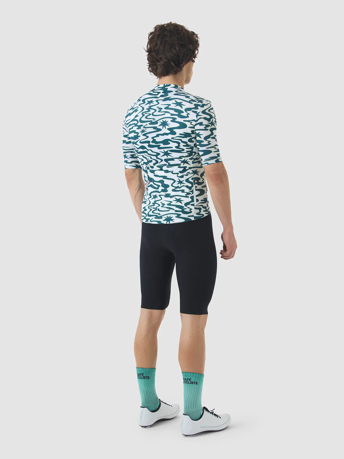Café du Cycliste Men's Superlight Jersey Laurette Radtrikot Stars / Dark Sea