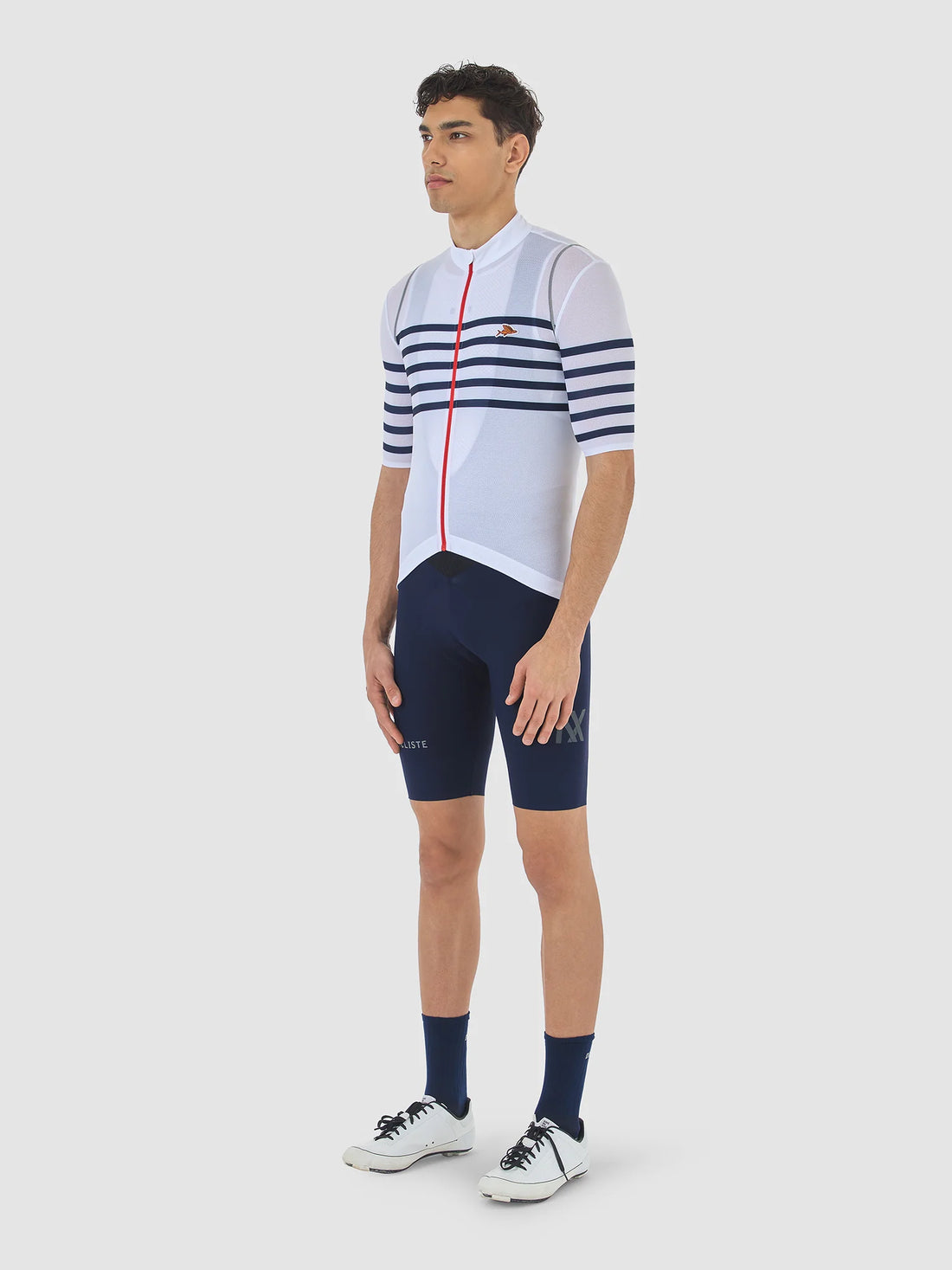 Café du Cycliste Mona Men's Superlight Audax Cycling Jersey Radtrikot White