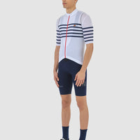 Café du Cycliste Mona Men's Superlight Audax Cycling Jersey Radtrikot White