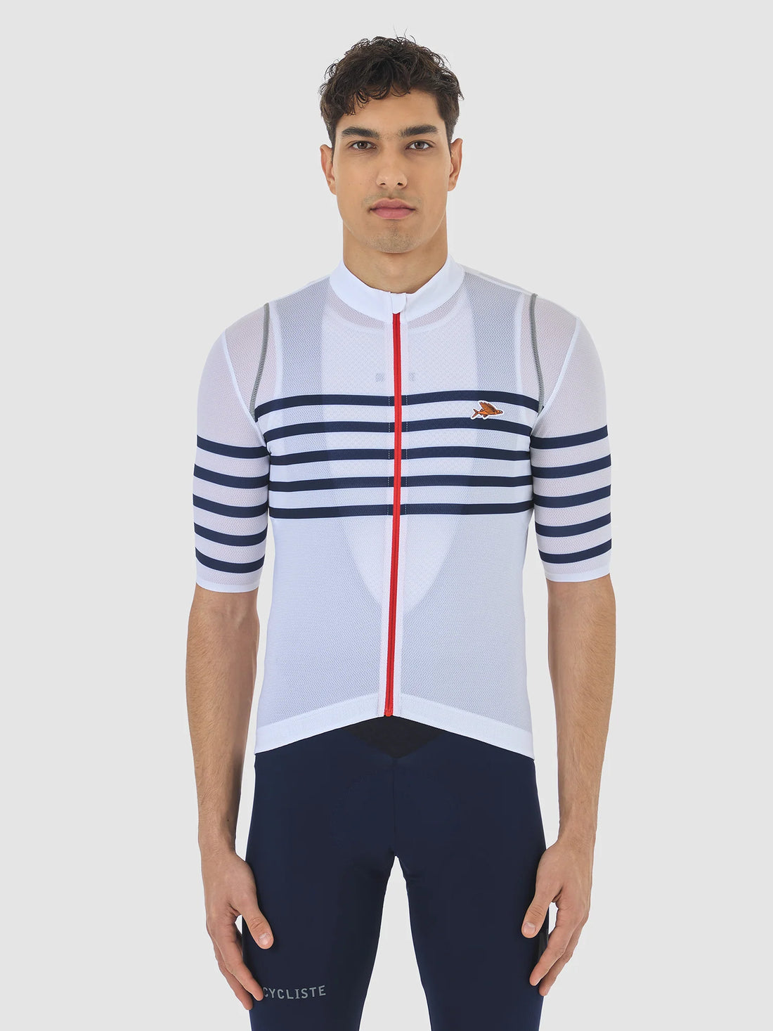 Café du Cycliste Mona Men's Superlight Audax Cycling Jersey Radtrikot White