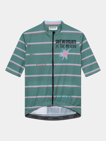 Café du Cycliste Mona Men's Café du Cycliste x The Meteor Radtrikot Meteor Green