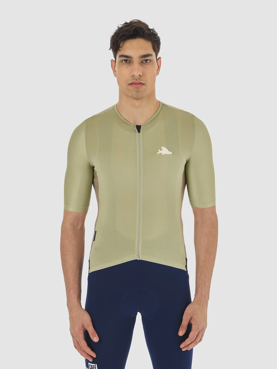 Café du Cycliste Olympe Textured Men's Jersey Radtrikot Puddle