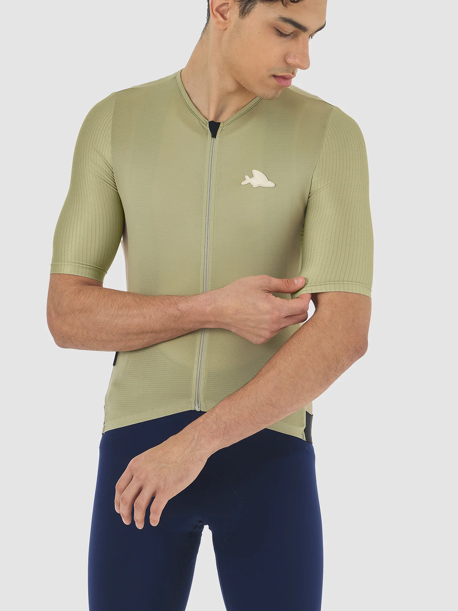 Café du Cycliste Olympe Textured Men's Jersey Radtrikot Puddle