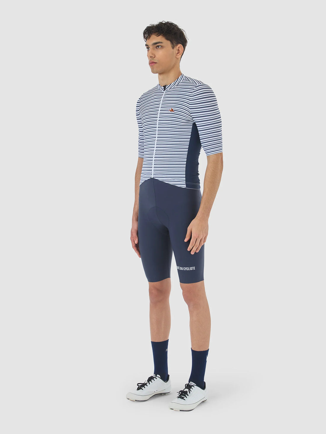 Café du Cycliste Romy Men's Jersey Radtrikot White Navy