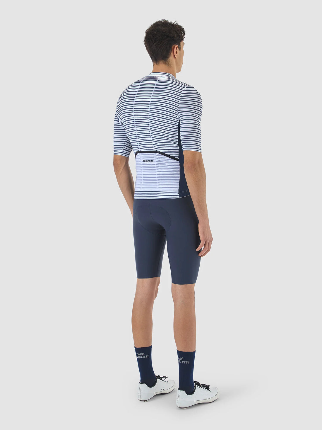 Café du Cycliste Romy Men's Jersey Radtrikot White Navy