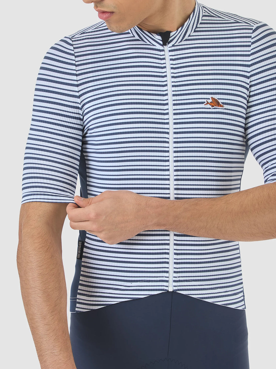Café du Cycliste Romy Men's Jersey Radtrikot White Navy