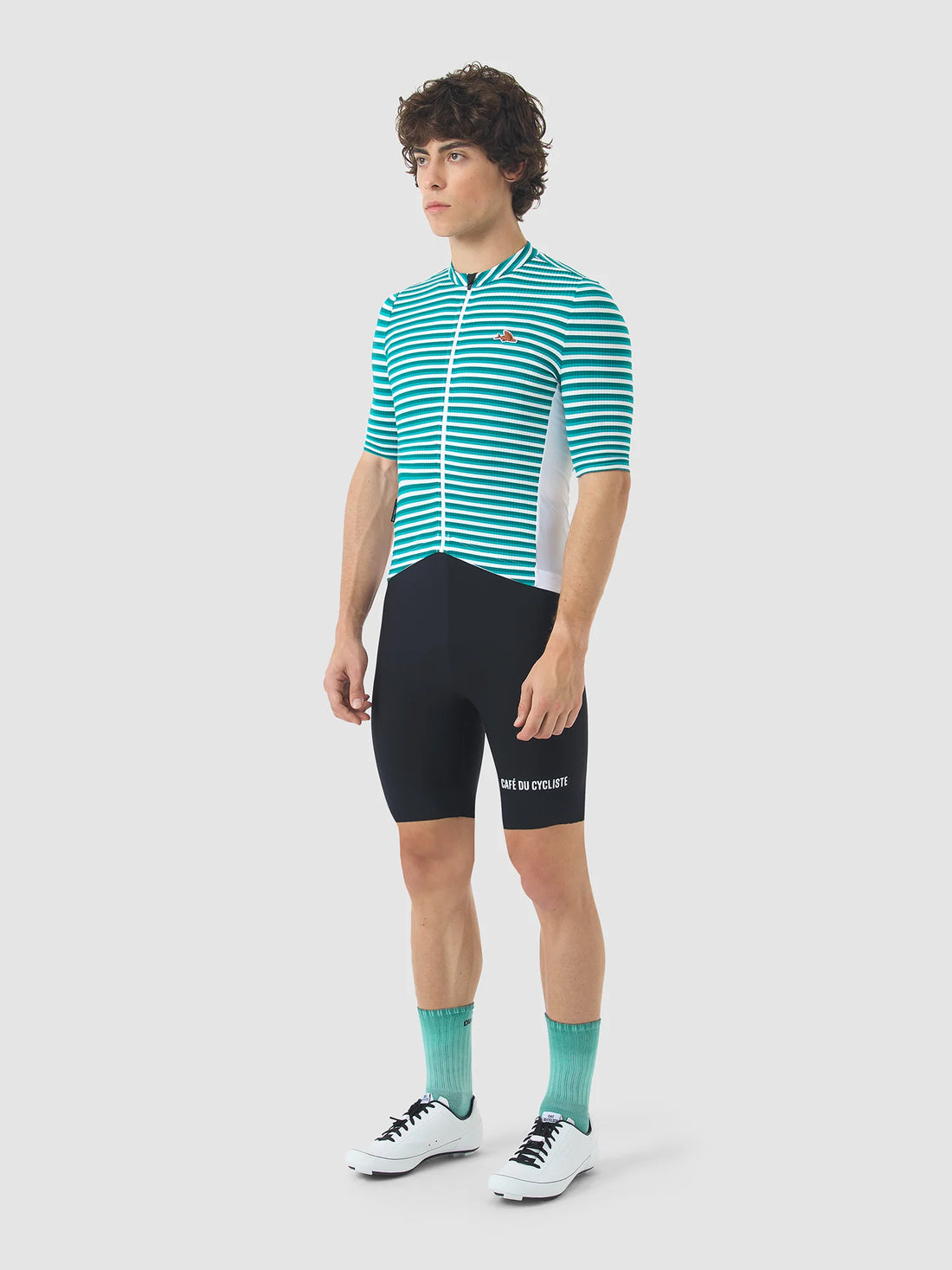 Café du Cycliste Romy Men's Jersey Radtrikot White / Dark Sea