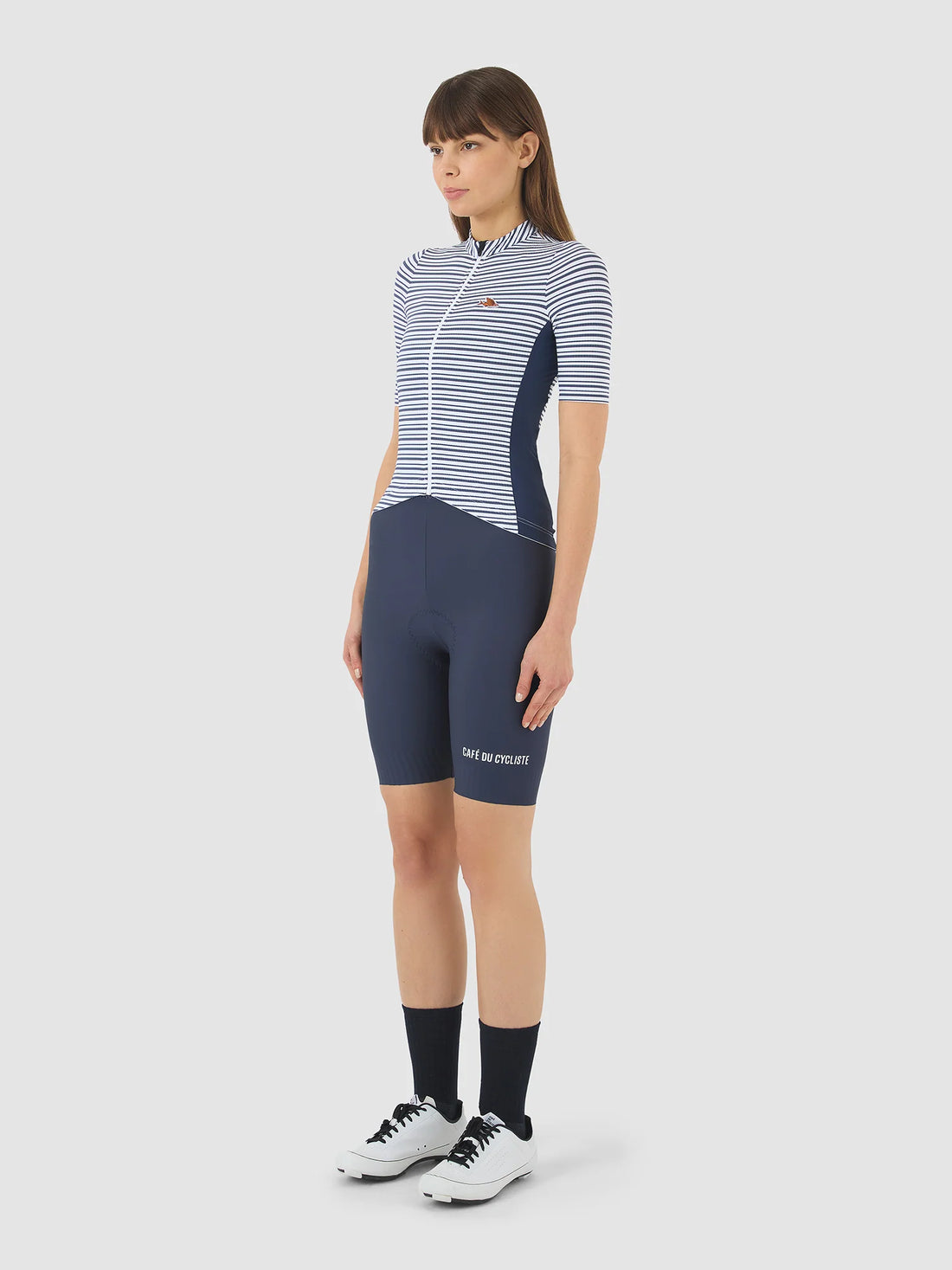 Café du Cycliste Romy Women's Jersey Radtrikot White Navy