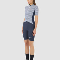 Café du Cycliste Romy Women's Jersey Radtrikot White Navy