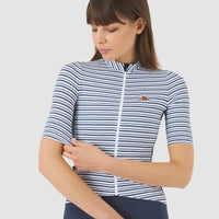 Café du Cycliste Romy Women's Jersey Radtrikot White Navy