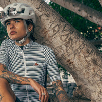 Café du Cycliste Romy Women's Jersey Radtrikot White Navy