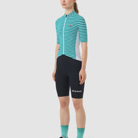 Café du Cycliste Romy Women's Jersey Radtrikot White Dark Sea