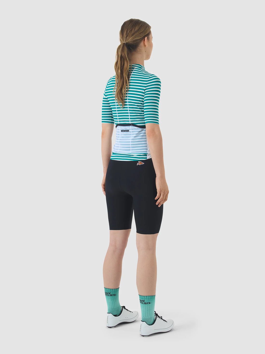 Café du Cycliste Romy Women's Jersey Radtrikot White Dark Sea