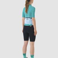 Café du Cycliste Romy Women's Jersey Radtrikot White Dark Sea