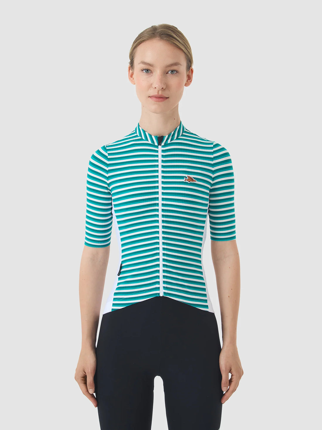 Café du Cycliste Romy Women's Jersey Radtrikot White Dark Sea