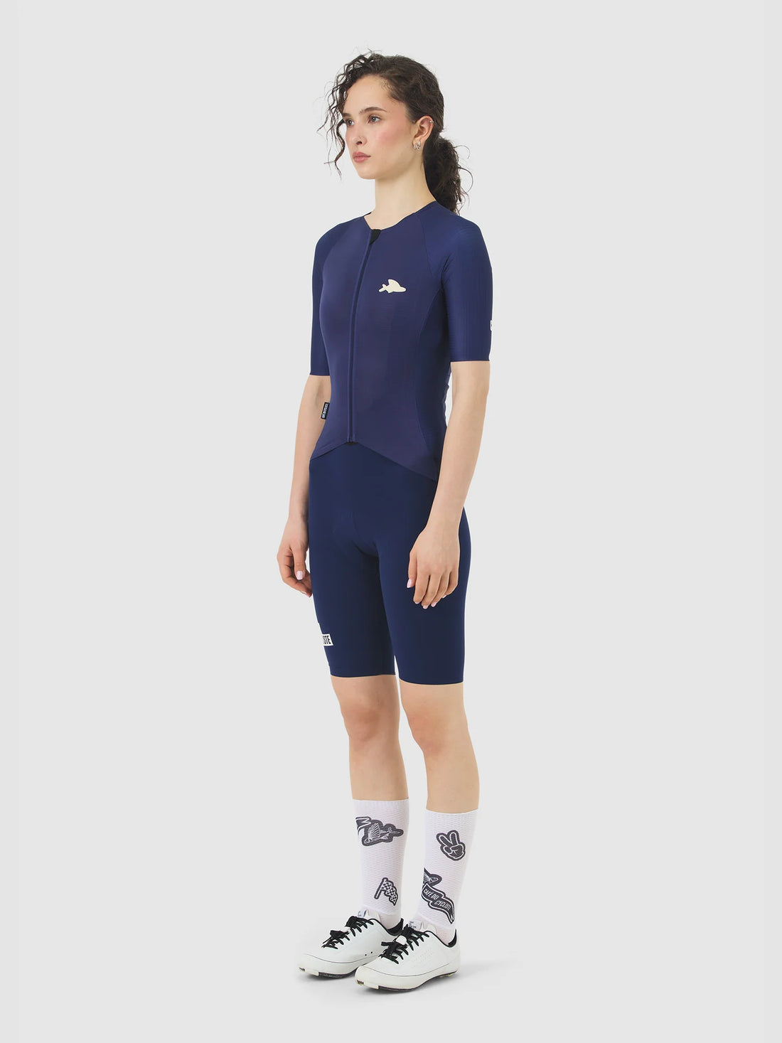 Café du Cycliste Women's Superlight Jersey Vinciane Radtrikot Navy Blue