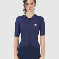 Café du Cycliste Women's Superlight Jersey Vinciane Radtrikot Navy Blue
