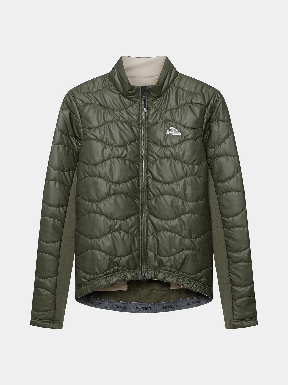 Café du Cycliste Albertine V2 Men's Thermal Cycling Jacked Winter Fahrradjacke Khaki