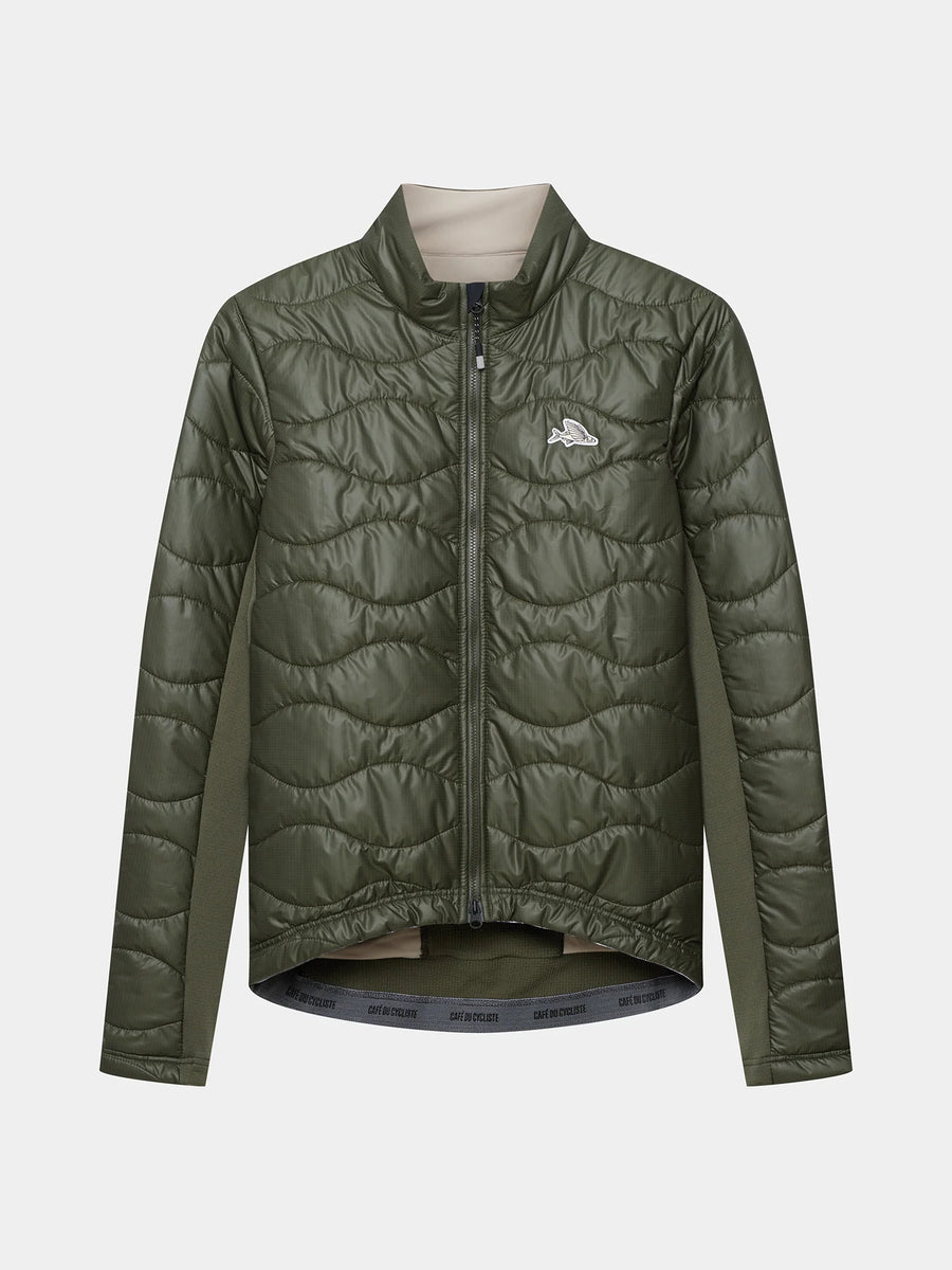 Café du Cycliste Albertine V2 Men's Thermal Cycling Jacked Winter Fahrradjacke Khaki