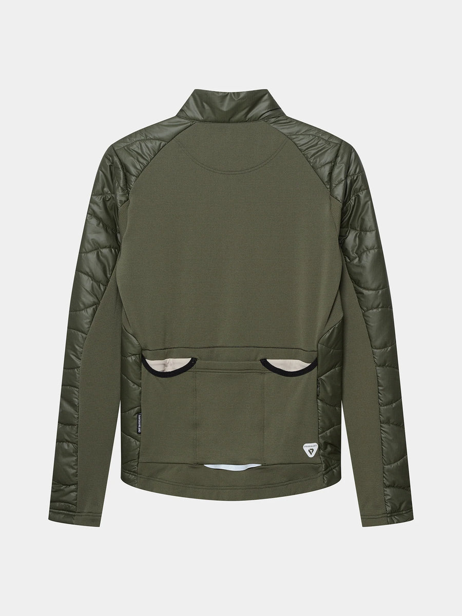 Café du Cycliste Albertine V2 Men's Thermal Cycling Jacked Winter Fahrradjacke Khaki