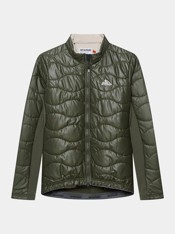 Café du Cycliste Albertine V2 Women's Thermal Cycling Jacked Winter Fahrradjacke Khaki