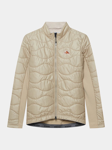 Café du Cycliste Albertine V2 Women's Thermal Cycling Jacked Winter Fahrradjacke Pearl Grey