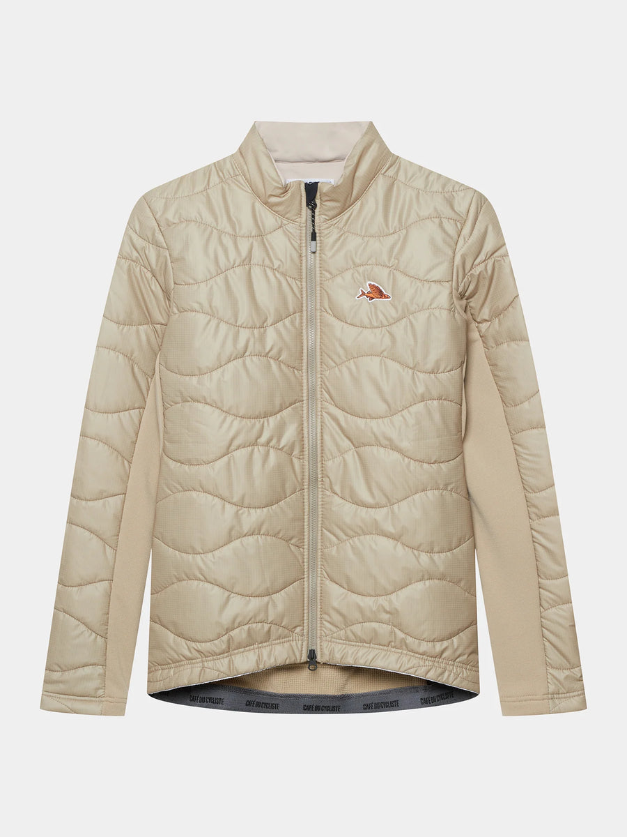 Café du Cycliste Albertine V2 Women's Thermal Cycling Jacked Winter Fahrradjacke Pearl Grey