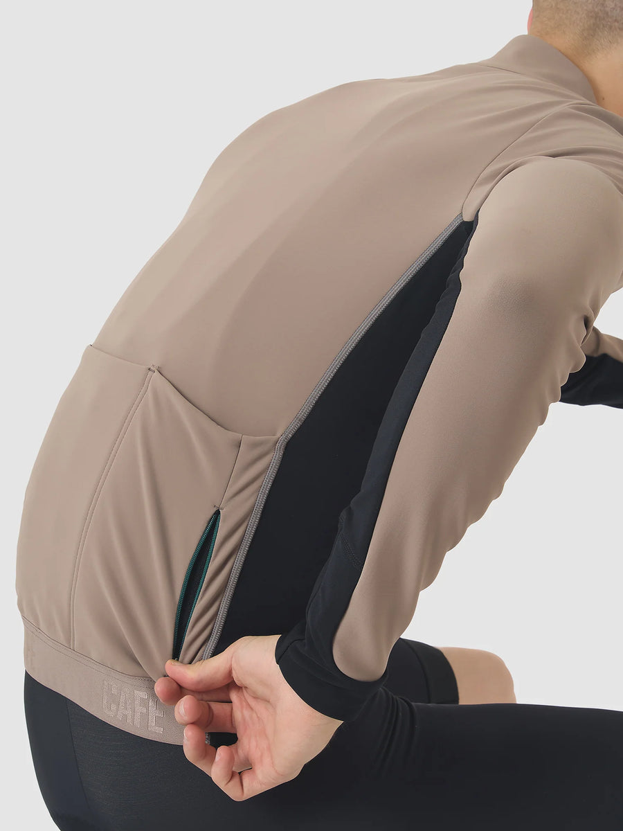 Café du Cycliste Manon Men's Softshell Jacket Fahrradjacke Oyster Grey