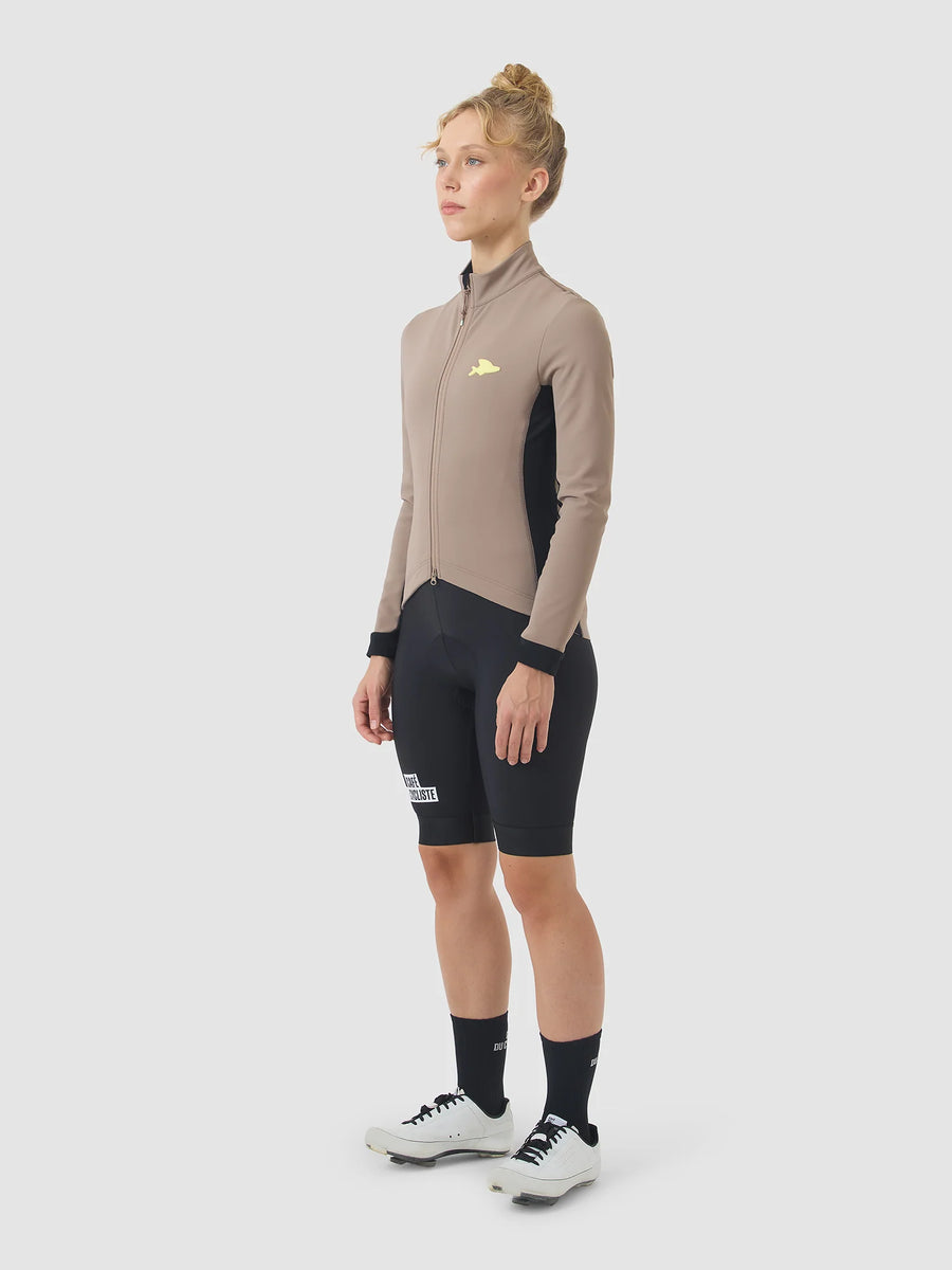 Café du Cycliste Manon Women's Softshell Jacket Fahrradjacke Oyster Grey