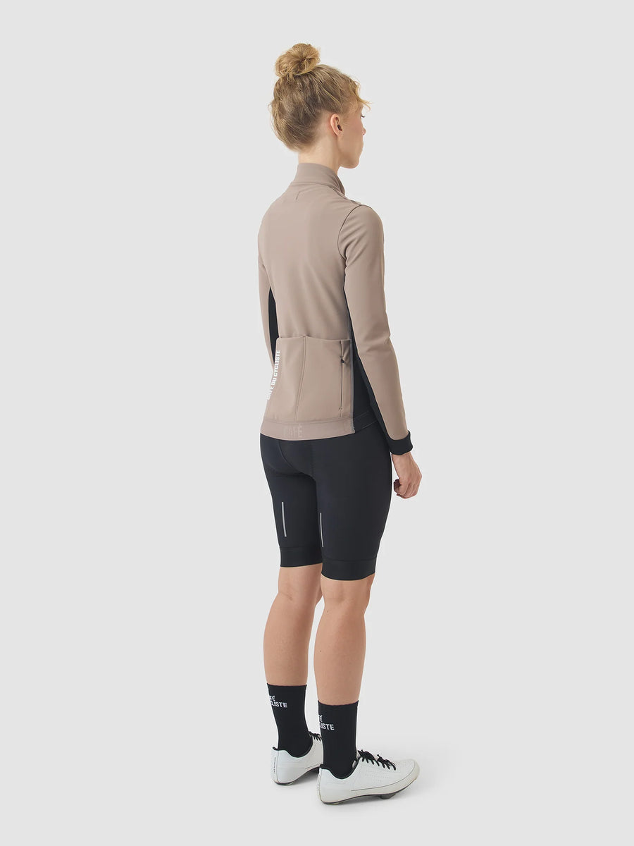 Café du Cycliste Manon Women's Softshell Jacket Fahrradjacke Oyster Grey