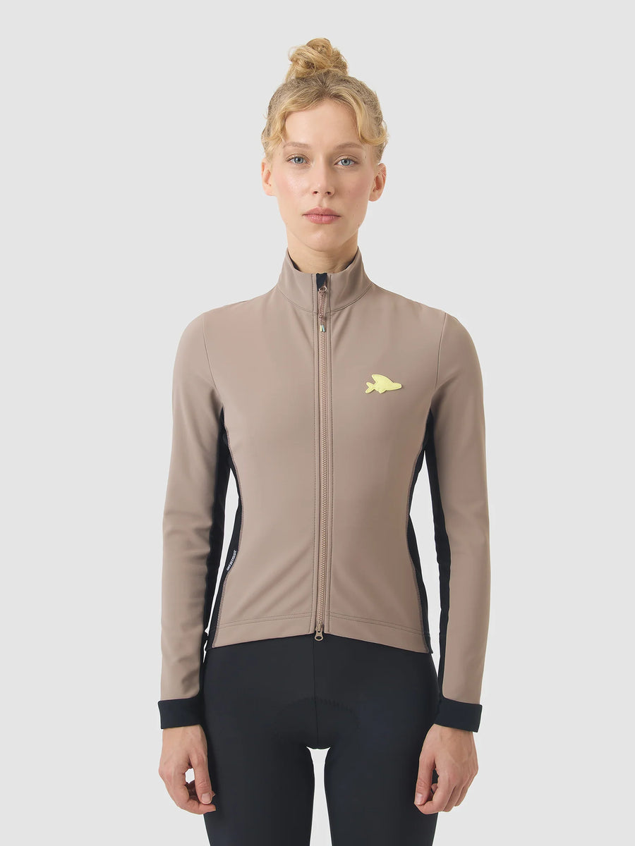 Café du Cycliste Manon Women's Softshell Jacket Fahrradjacke Oyster Grey
