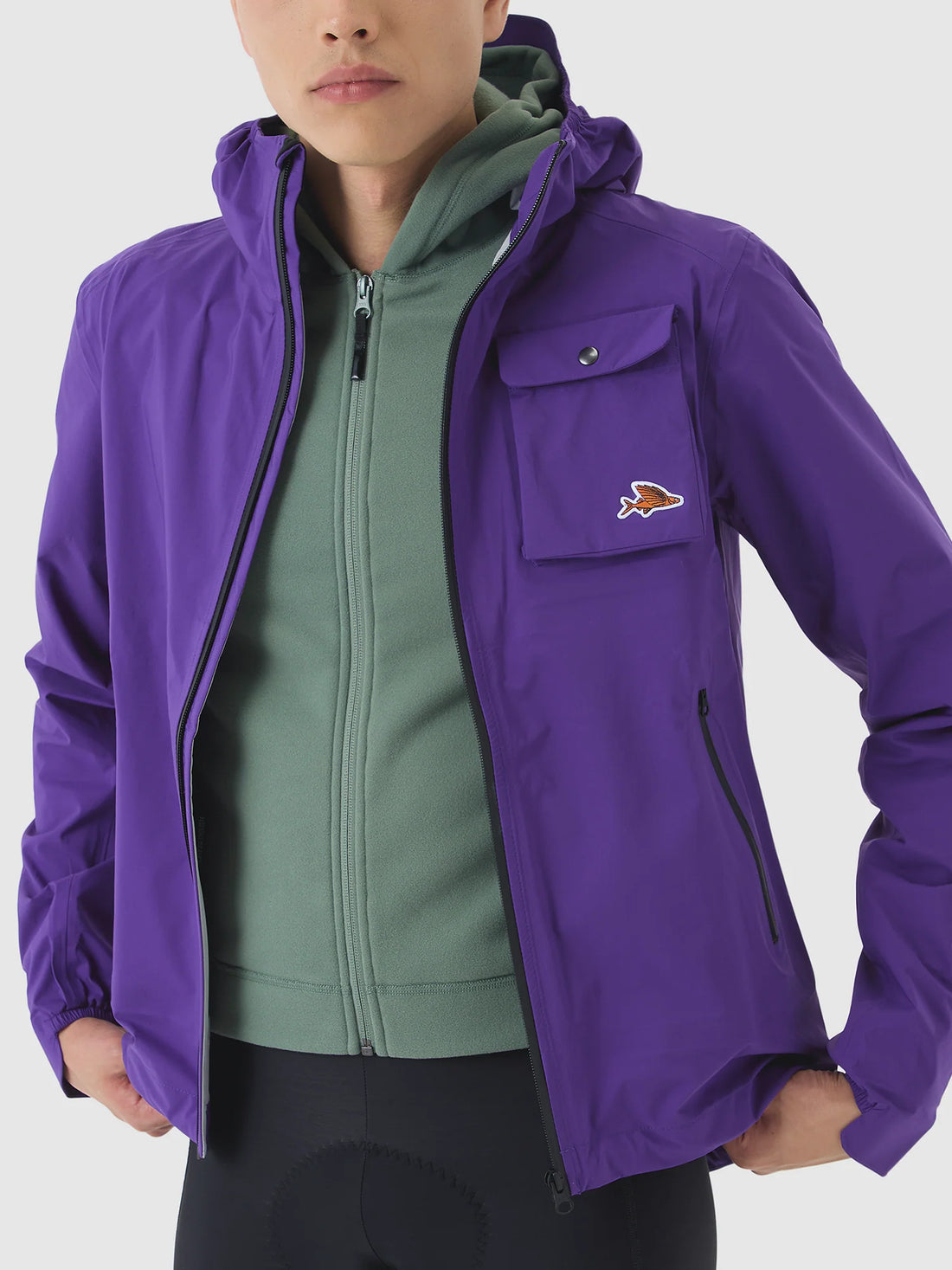 Café du Cycliste Alizee Unisex Rain Jacket Regenjacke Amethyst