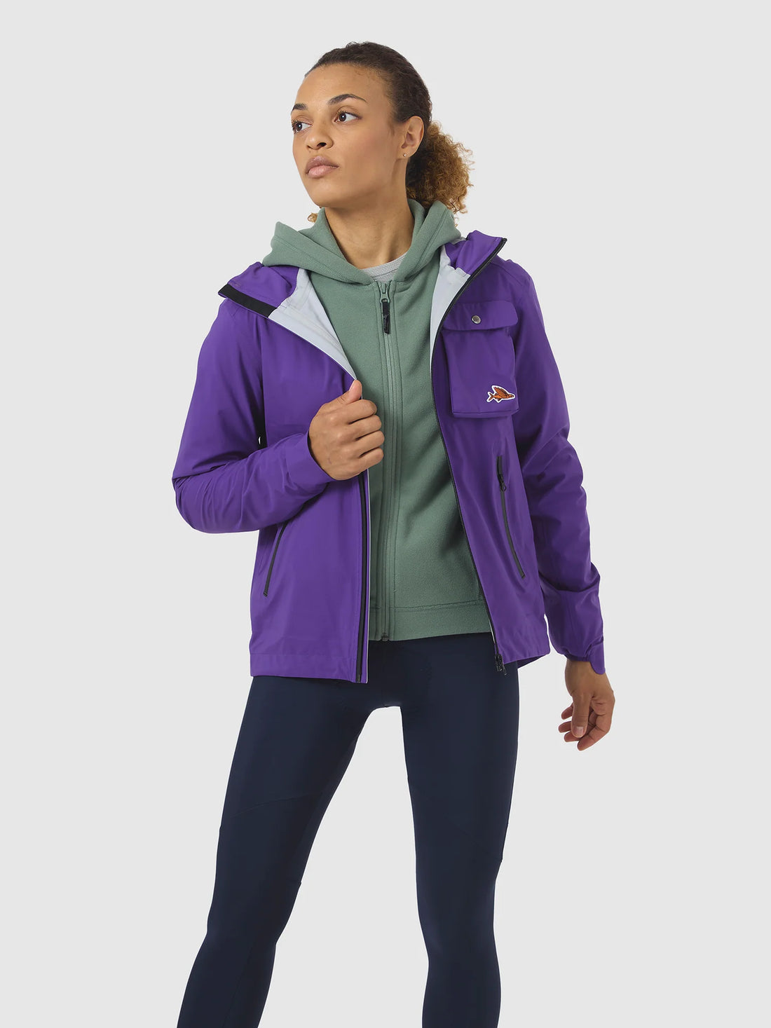 Café du Cycliste Alizee Unisex Rain Jacket Regenjacke Amethyst